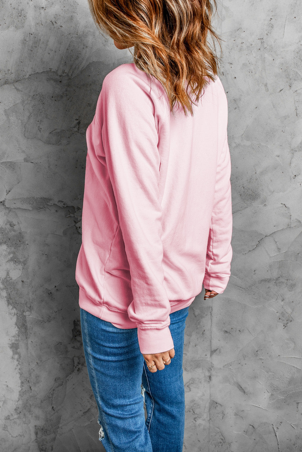 Pink Western Cactus Color Block Pullover Sweatshirt Graphic Sweatshirts JT's Designer Fashion