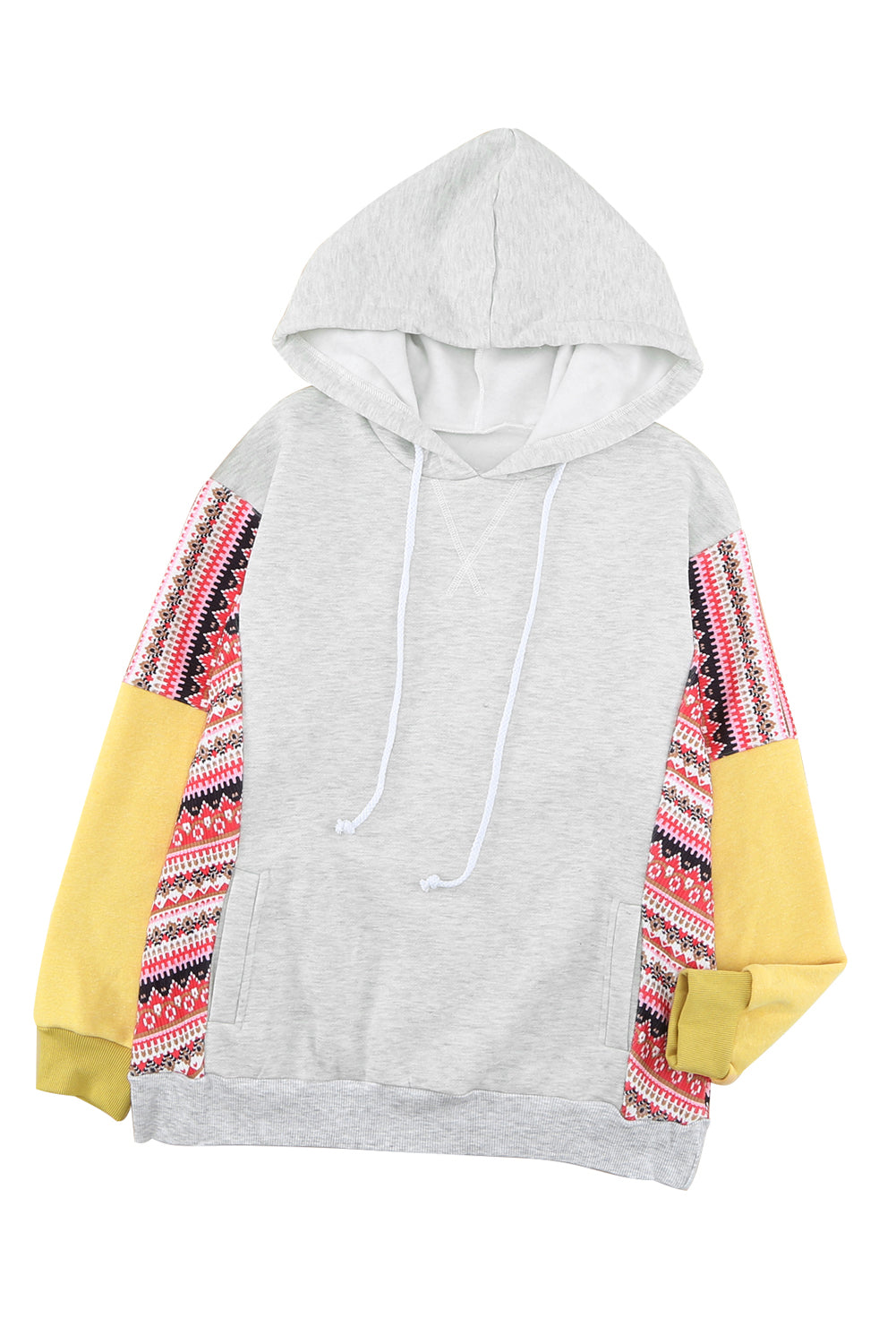 Aztec Patch Pullover Hoodie Sweatshirts & Hoodies JT's Designer Fashion