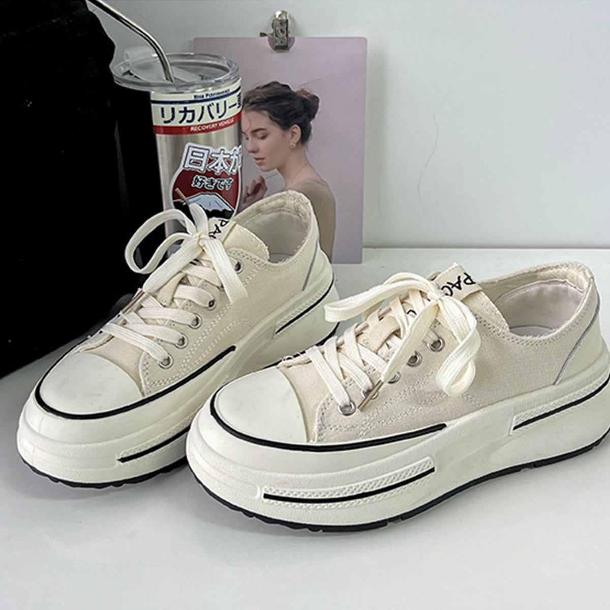 Lace-Up Round Toe Platform Sneakers Shoes JT's Designer Fashion