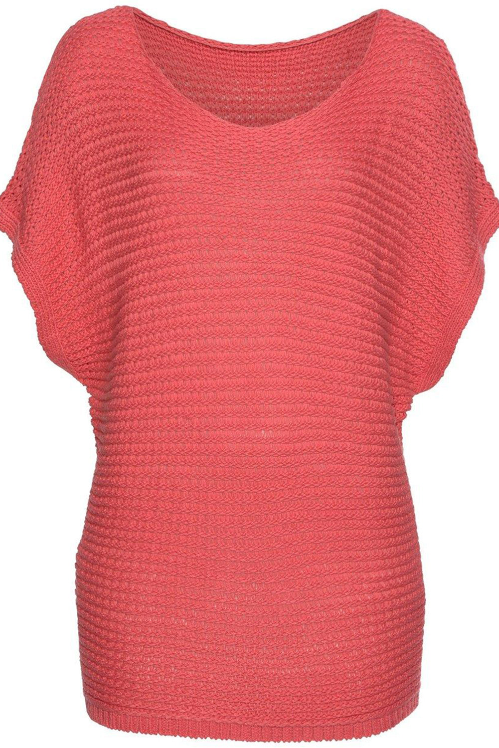 Red Clay Solid Short Dolman Sleeve Plus Size Knit Top Pre Order Plus Size JT's Designer Fashion