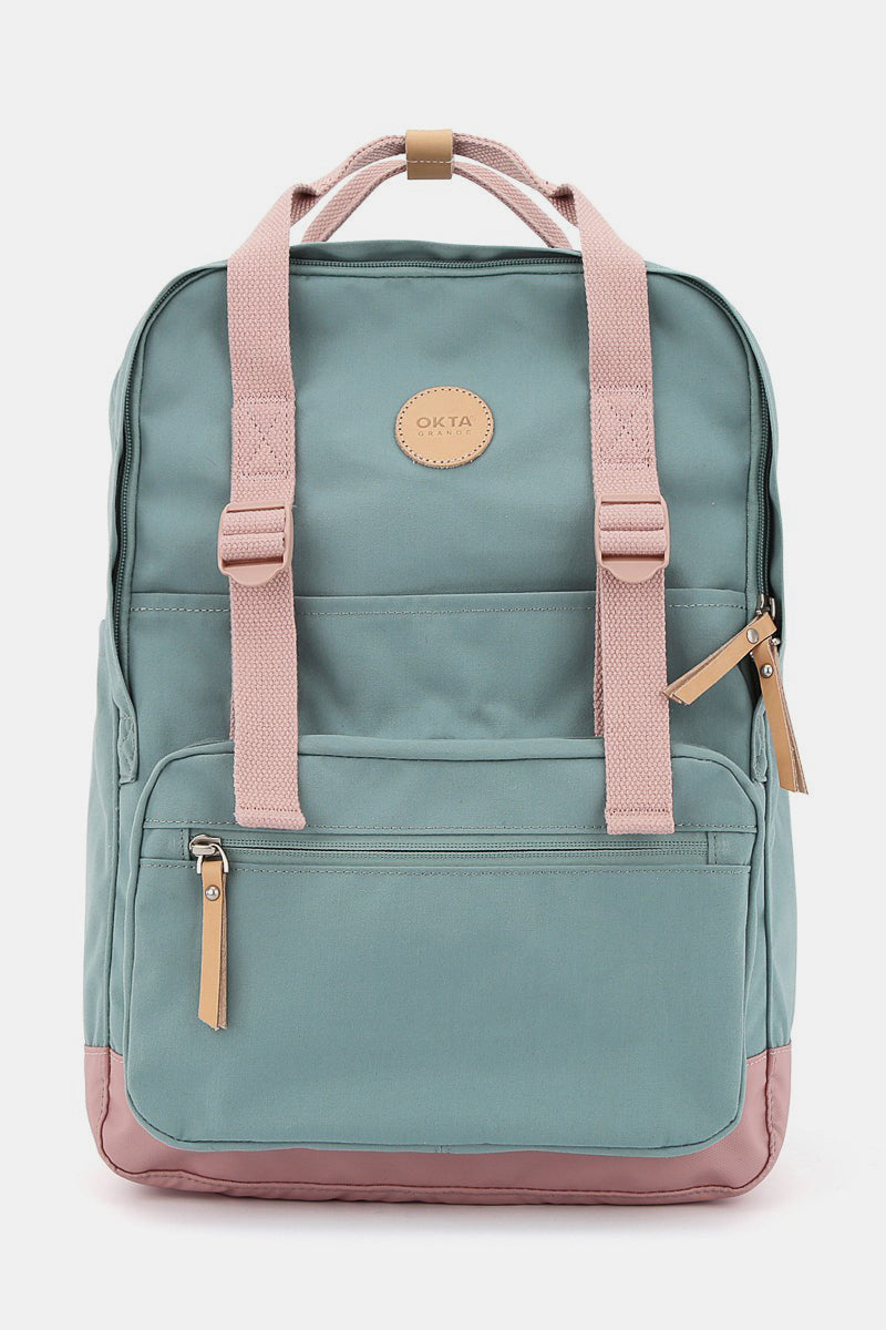 Himawari Waterproof Canvas Backpack Bag with Side Pockets Air Force Blue One Size Backpacks JT's Designer Fashion