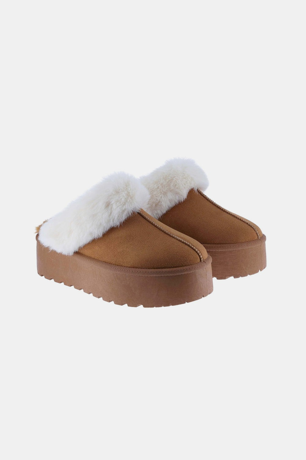 Weeboo Thick Bottom Fur Trim Snow Slippers Slippers JT's Designer Fashion