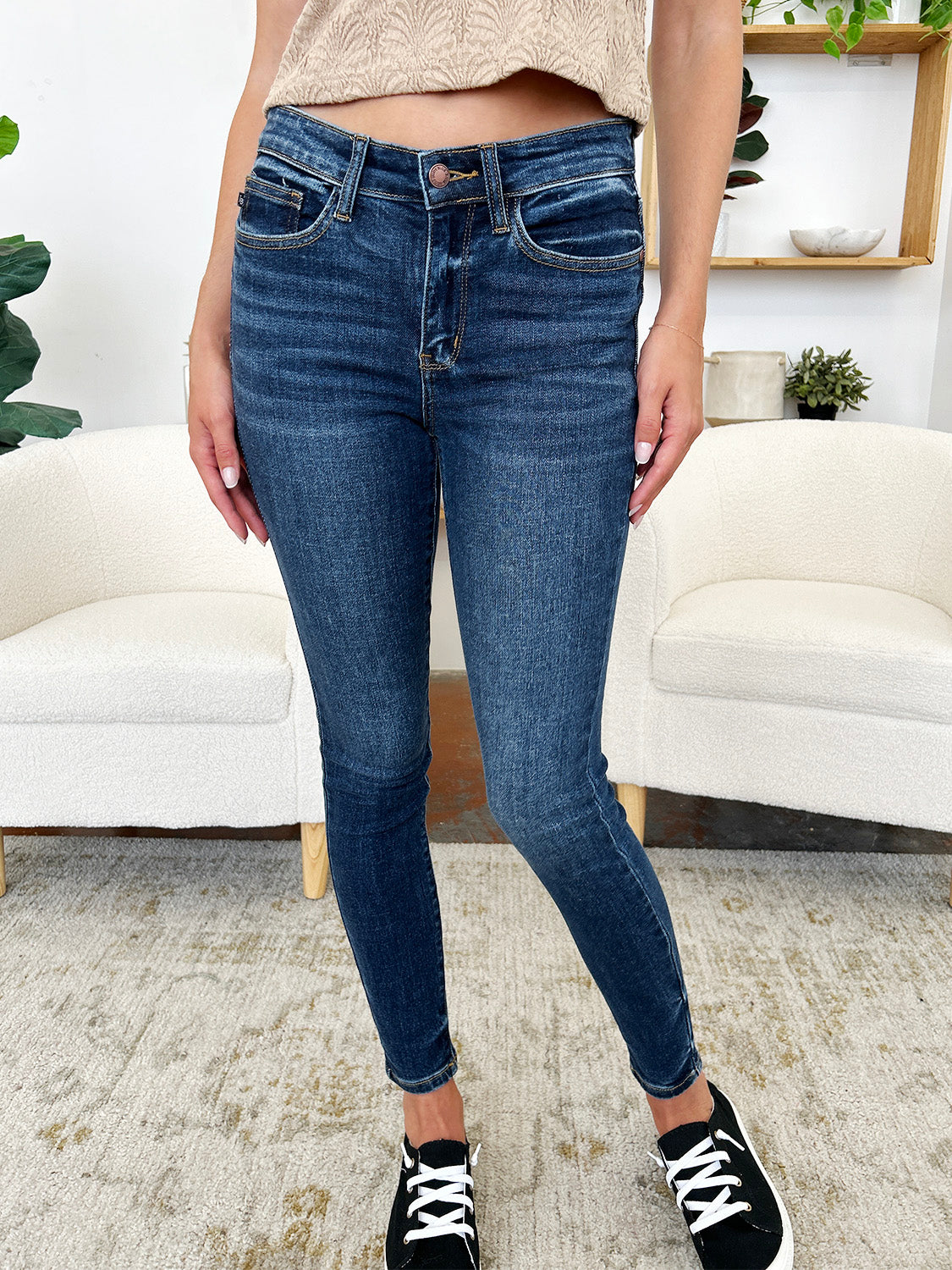 Judy Blue Full Size Classic Handsand Skinny Jeans Jeans JT's Designer Fashion