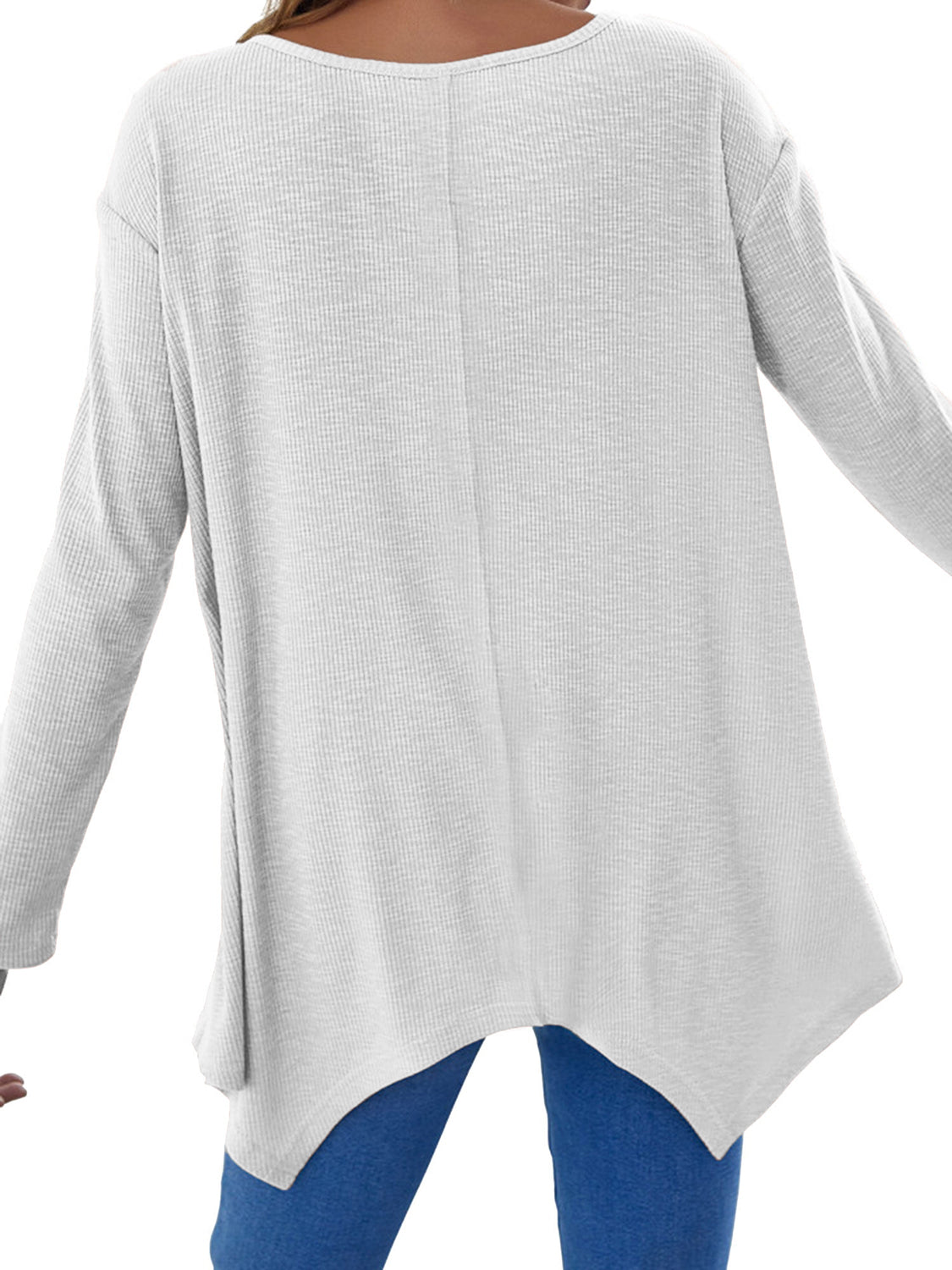 Full Size V-Neck Long Sleeve T-Shirt Long Sleeve Tops JT's Designer Fashion