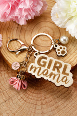 Pink Girl Mama Dog Claw Pearl Tassel Keychain Other Accessories JT's Designer Fashion