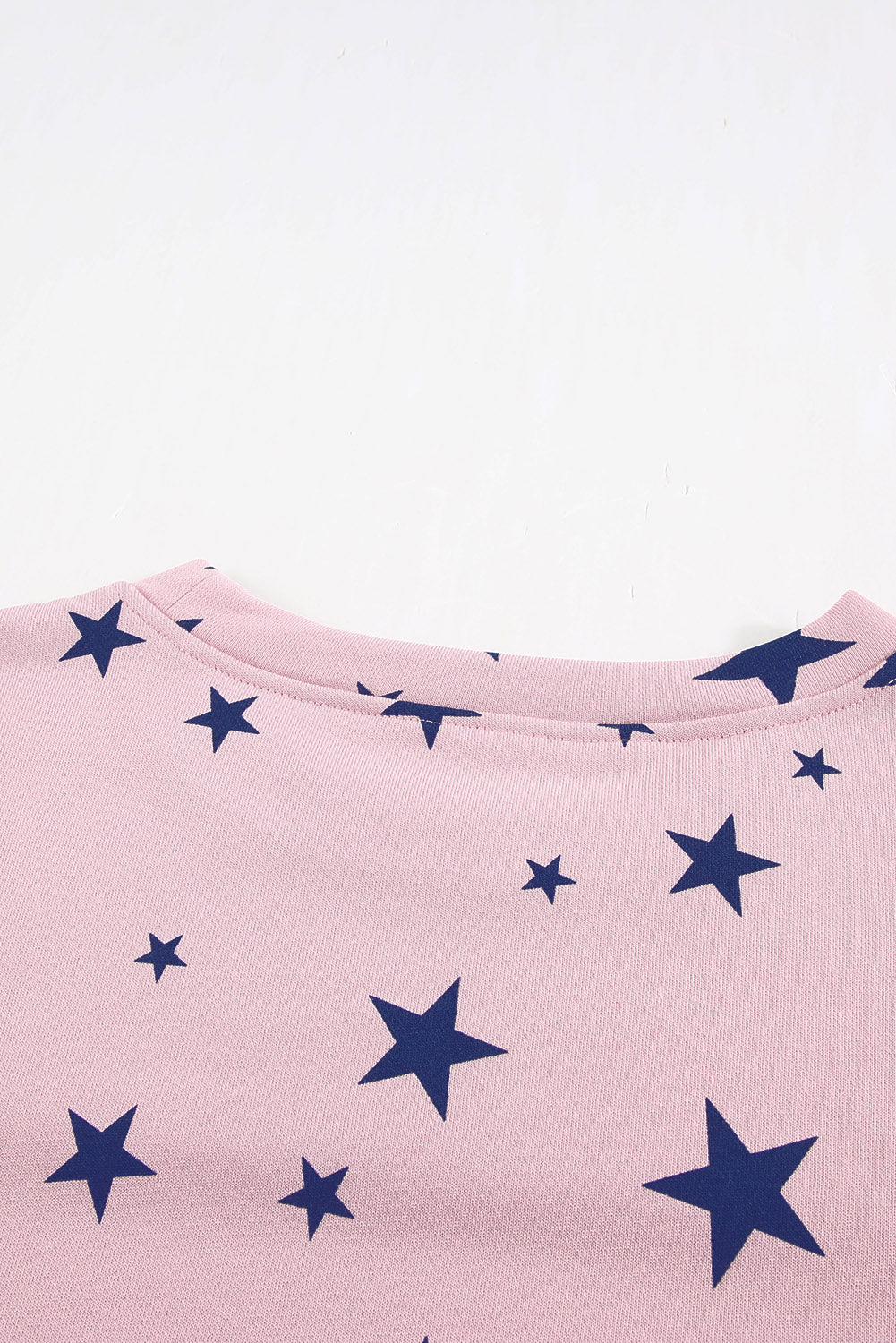 Pink Give A Little Love Crew Neck Star Print Long Sleeve Top Long Sleeve Tops JT's Designer Fashion