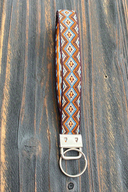 Chestnut Western Pattern Knitted Wristband Keychain Other Accessories JT's Designer Fashion