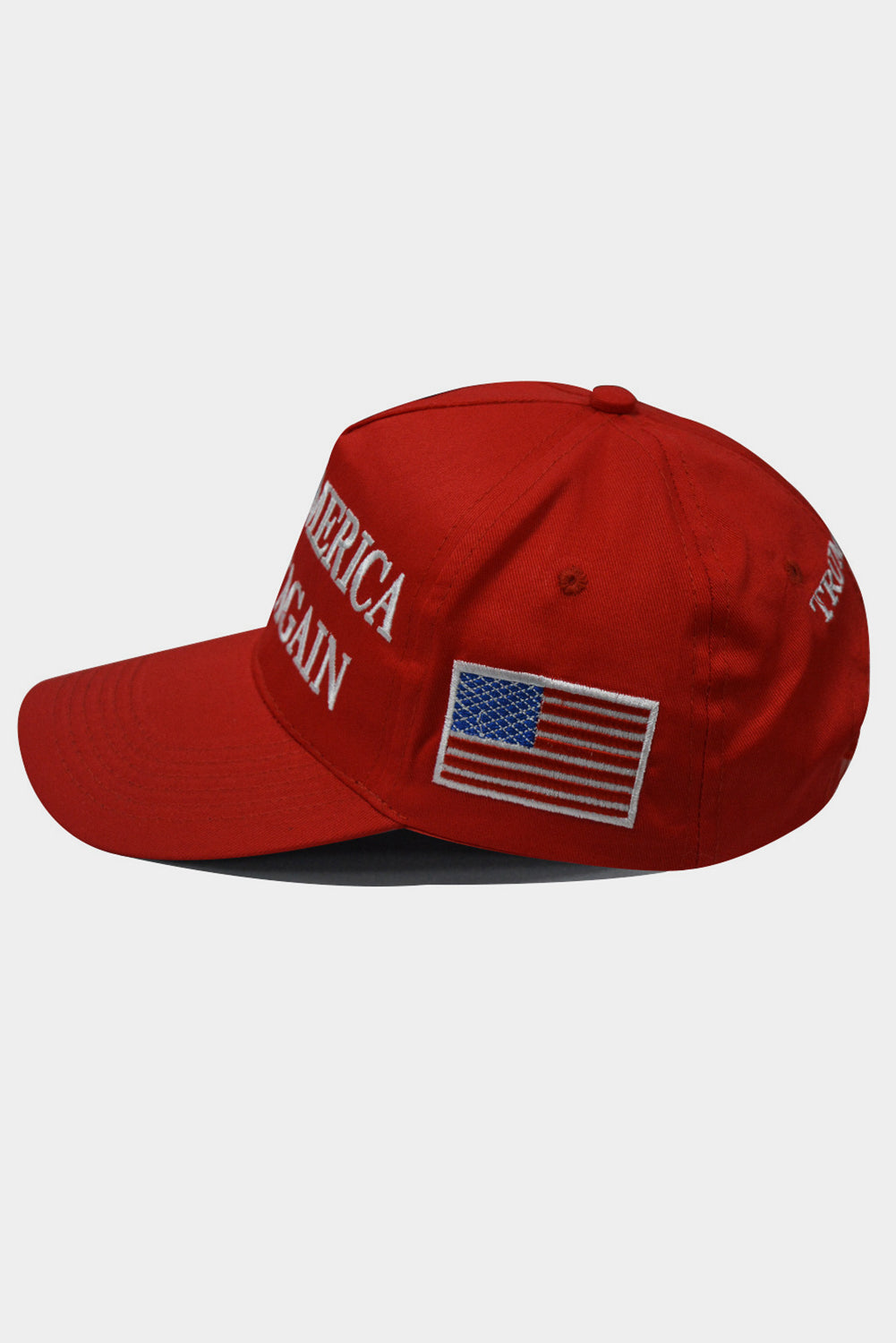 Fiery Red MAKE AMERICA GREAT AGAIN Flag Embroidered Baseball Cup Hats & Caps JT's Designer Fashion