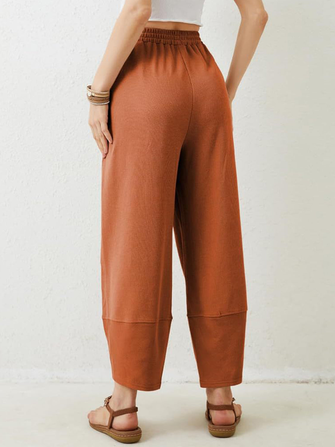 Lovelet Elastic Waist Wide Leg Pants Pants & Culotte JT's Designer Fashion