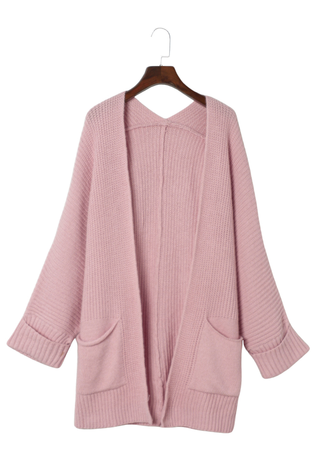 Pink Oversized Fold Over Sleeve Sweater Cardigan Sweaters & Cardigans JT's Designer Fashion