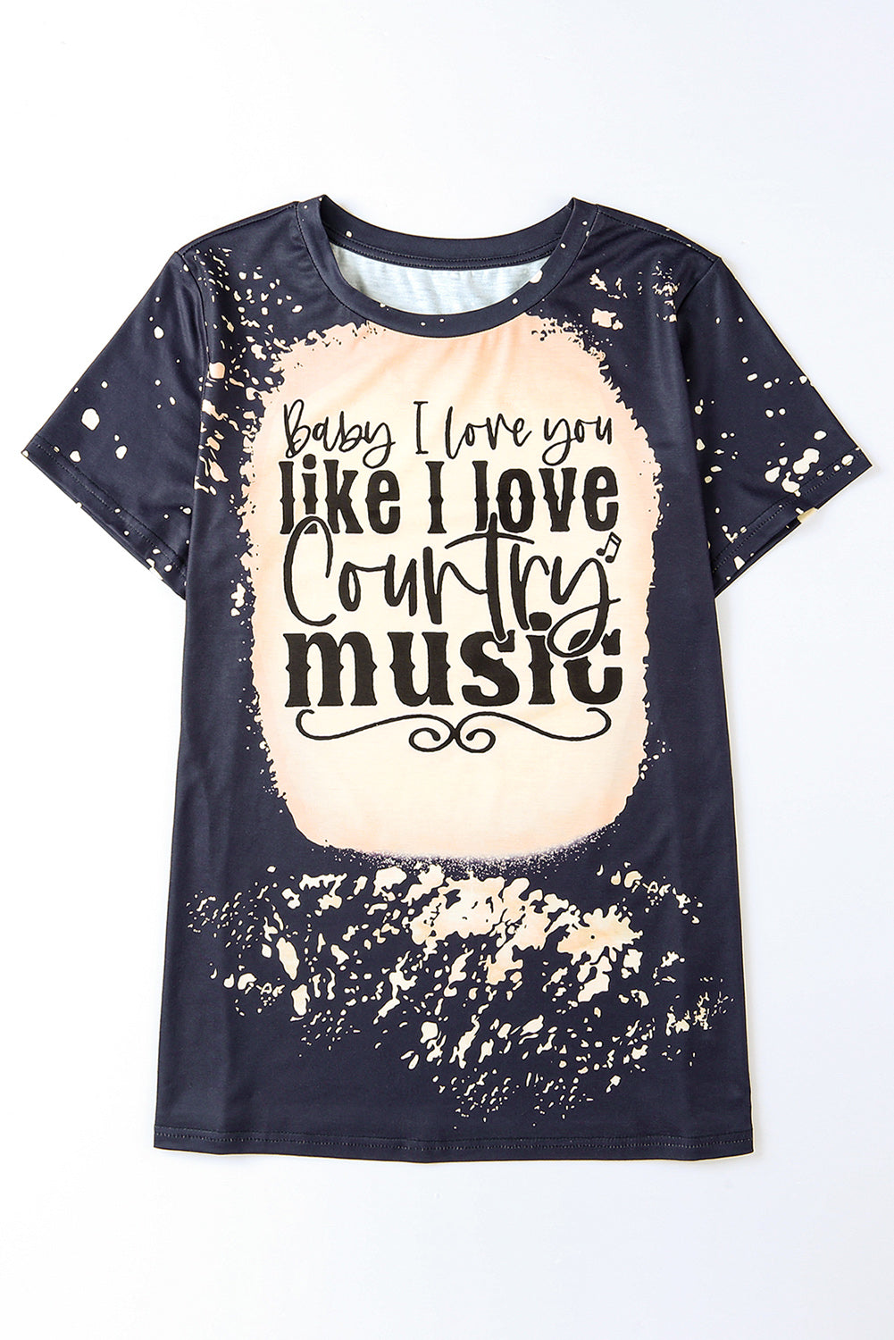 Black Baby I Love You Like I Love t Country music Graphic Tee Graphic Tees JT's Designer Fashion