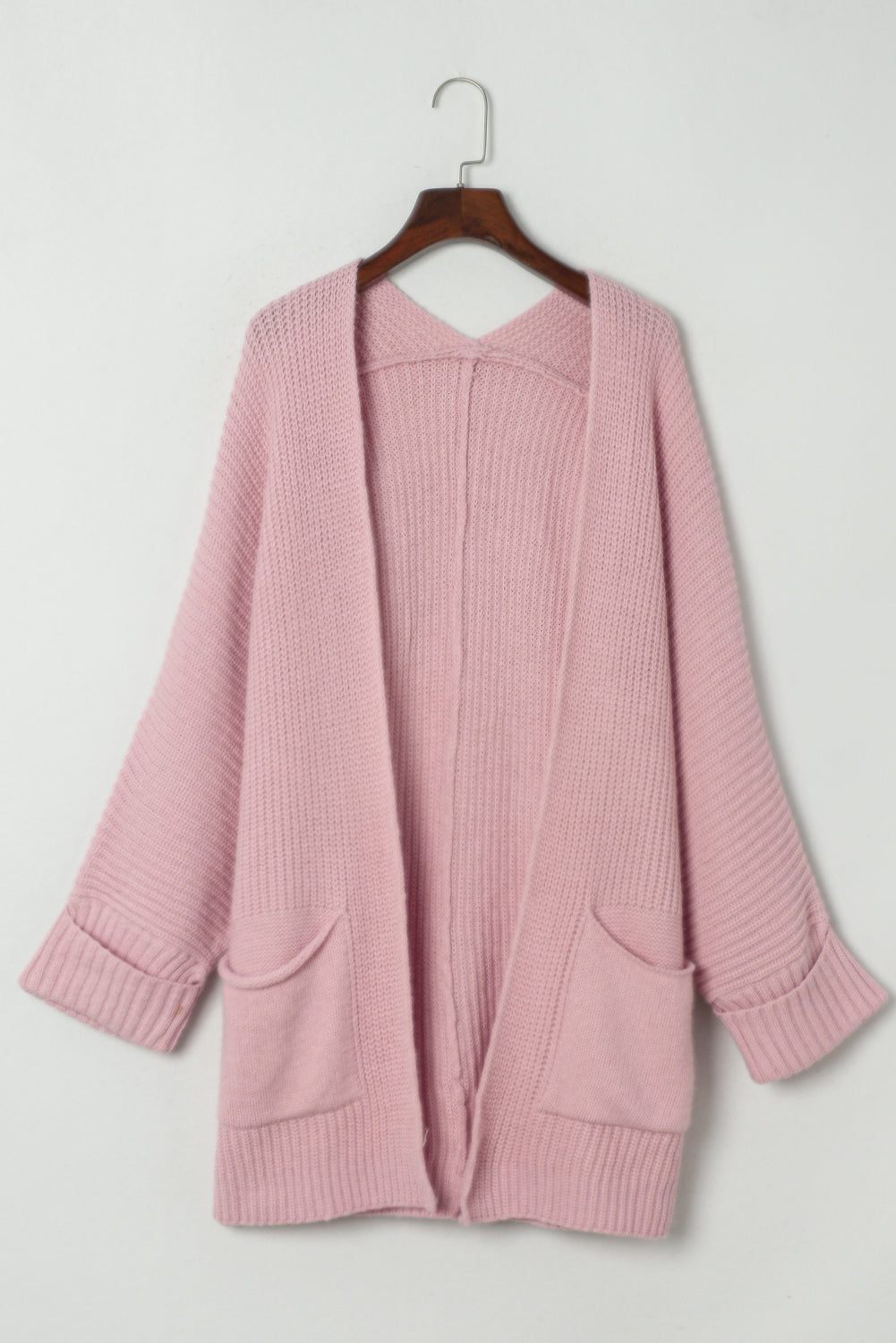 Pink Oversized Fold Over Sleeve Sweater Cardigan Sweaters & Cardigans JT's Designer Fashion