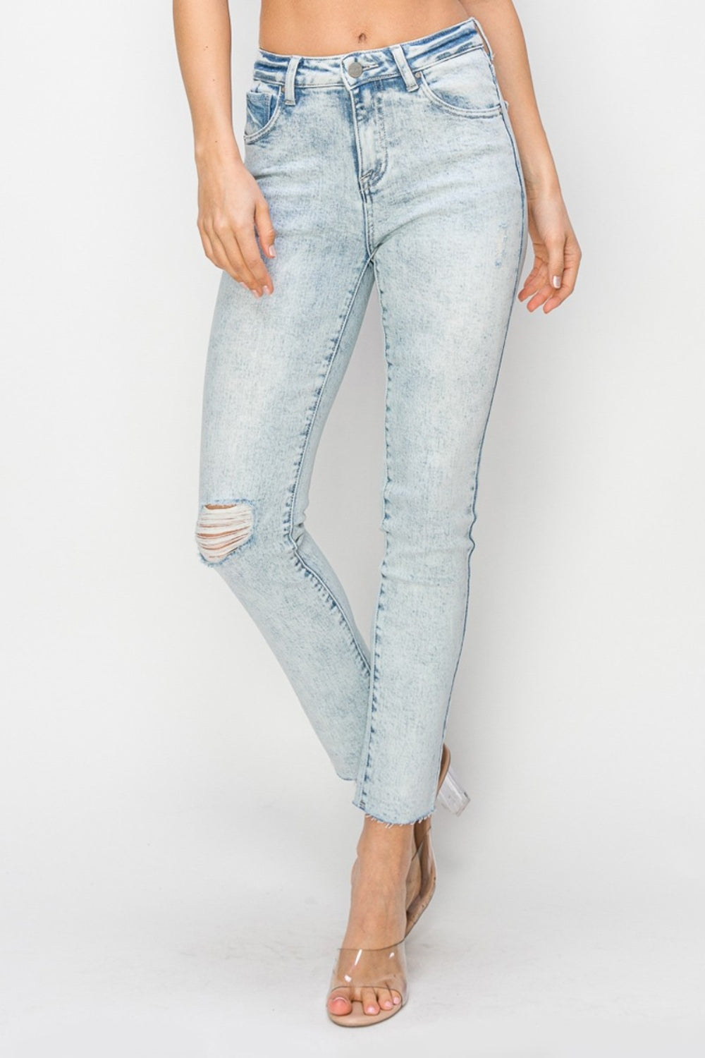 High Rise Distressed Skinny Jeans Jeans JT's Designer Fashion