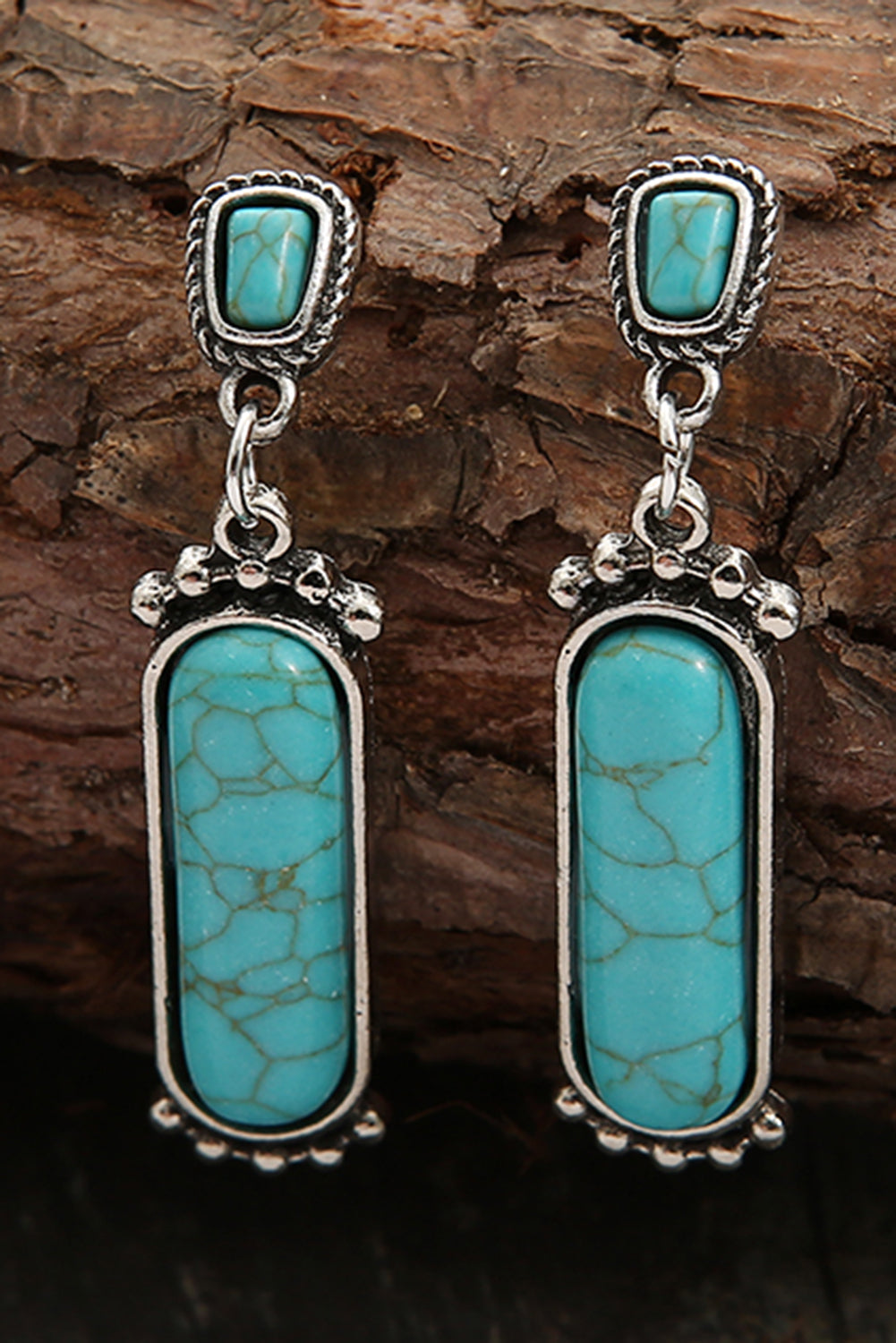 Vintage Turquoise Dangle Earrings Jewelry JT's Designer Fashion