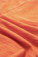 Grapefruit Orange U Neck Button Front Sleeveless Romper Jumpsuits & Rompers JT's Designer Fashion