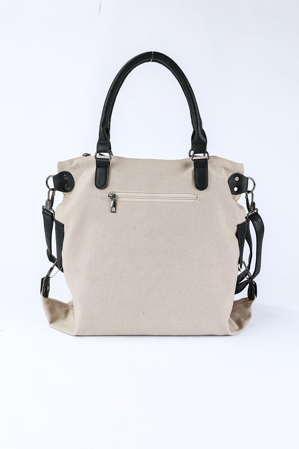 Beige Casual Five-pointed Star Canvas Tote Bag Handbags JT's Designer Fashion