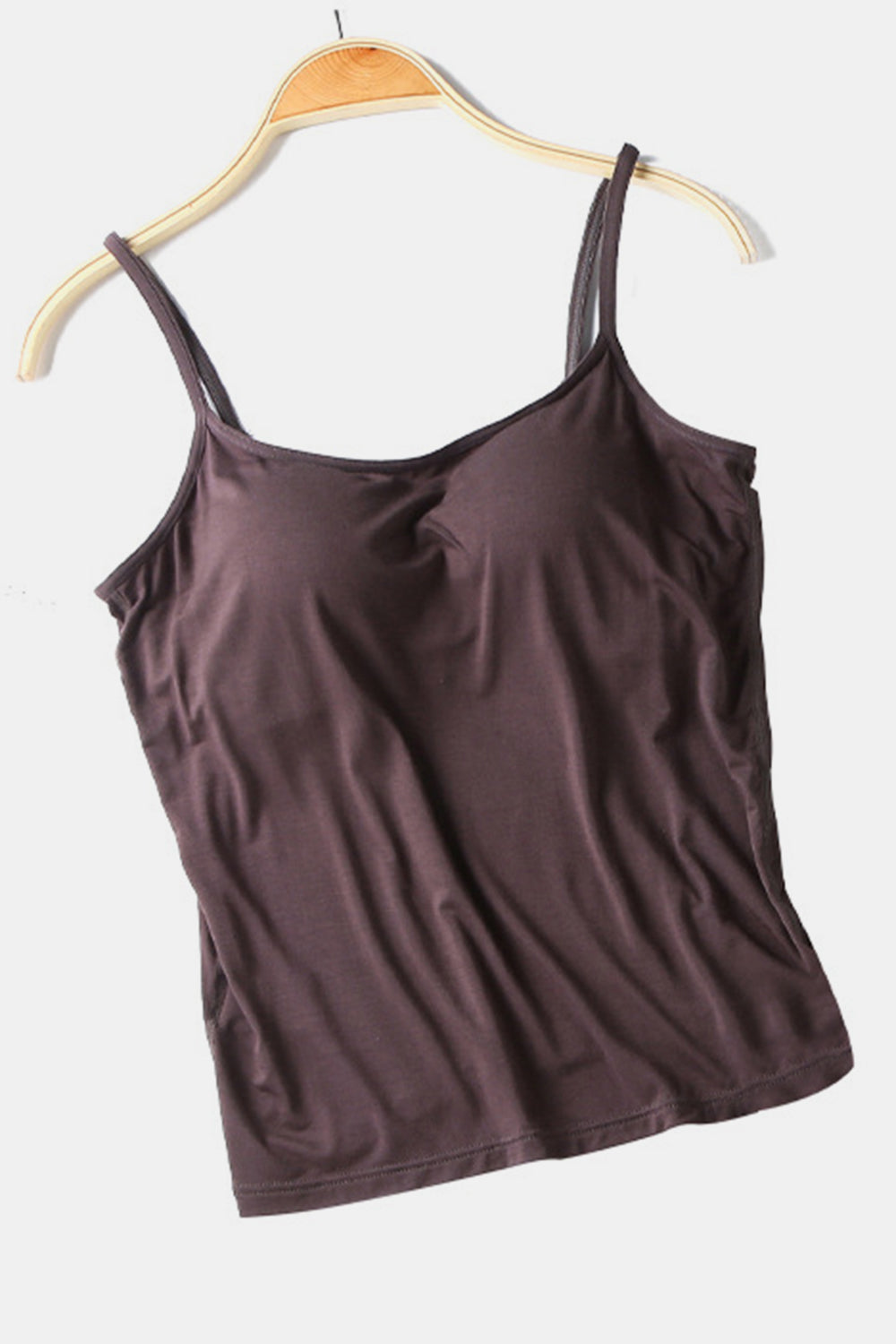 Scoop Neck Cami with Bra Tank Tops JT's Designer Fashion