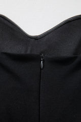 Black Sequined Tube Top Waist Knot Wide Leg Jumpsuit Jumpsuits & Rompers JT's Designer Fashion