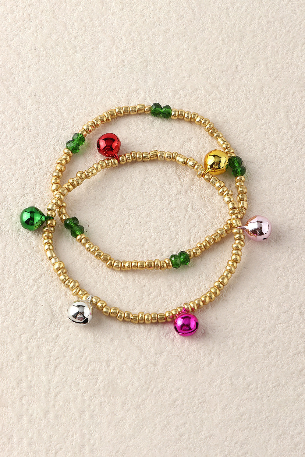 Bell Beaded Christmas Bracelet Jewelry JT's Designer Fashion