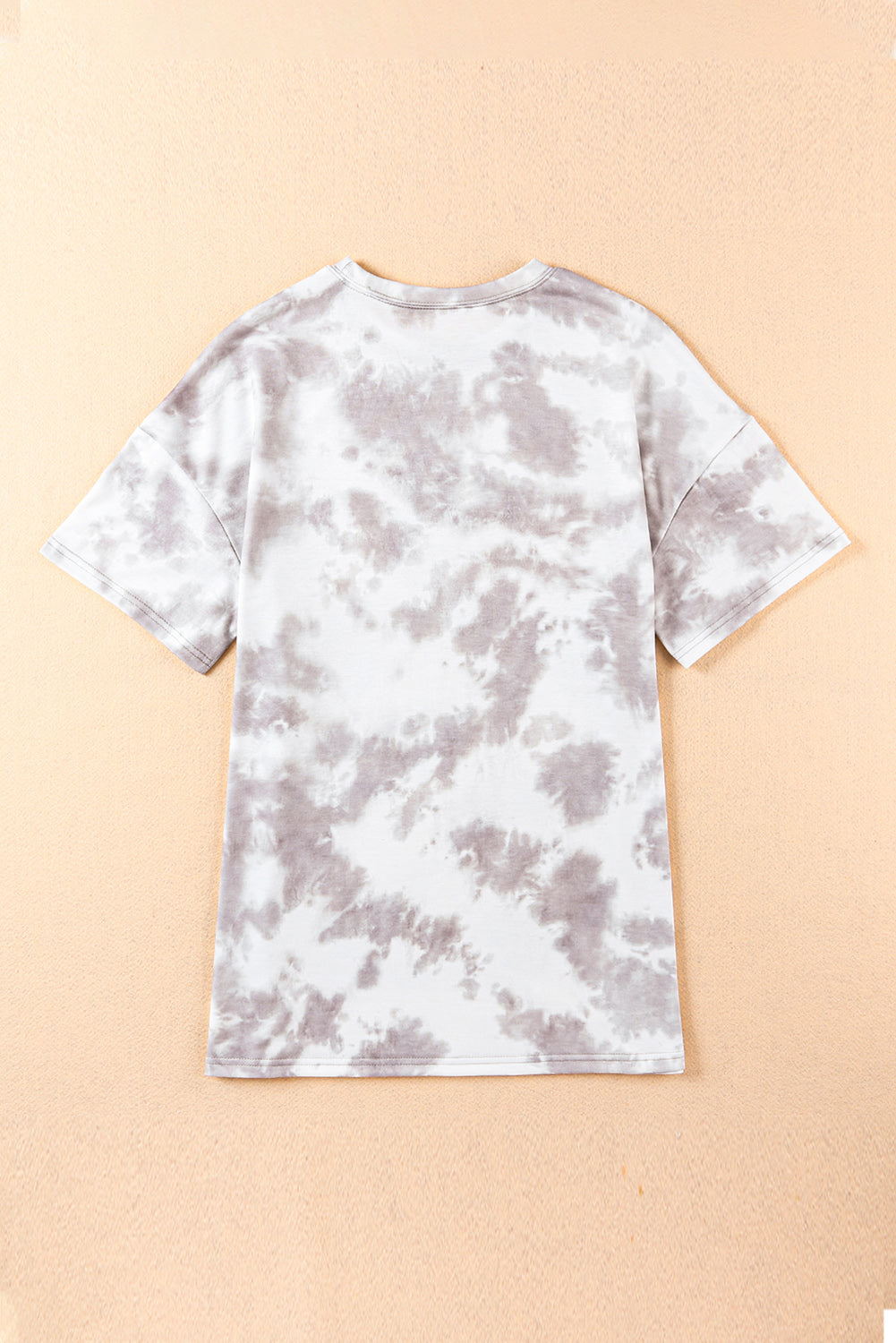 White Oversized Tie-dye AMERICA Graphic T-shirt with Distressing Graphic Tees JT's Designer Fashion