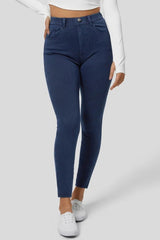 Sail Blue Skinny Fit Ankle High Waist Jeans Bottoms JT's Designer Fashion