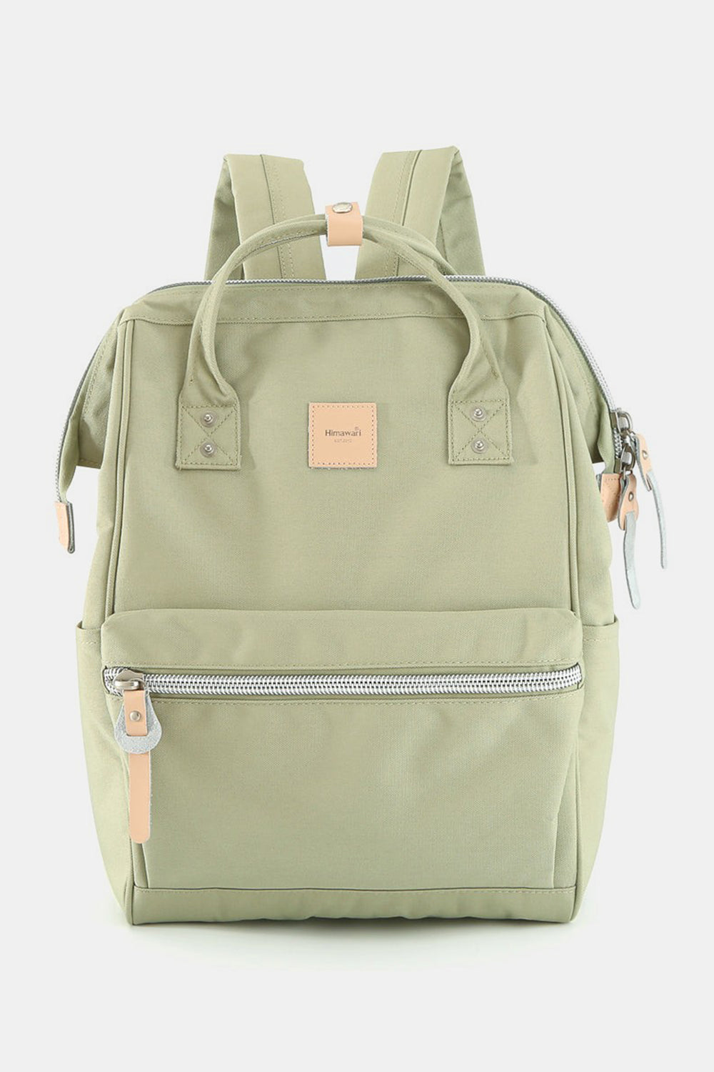 Himawari Water Resistant Canvas Backpack Bag with Side Pockets Pistachio One Size Backpacks JT's Designer Fashion