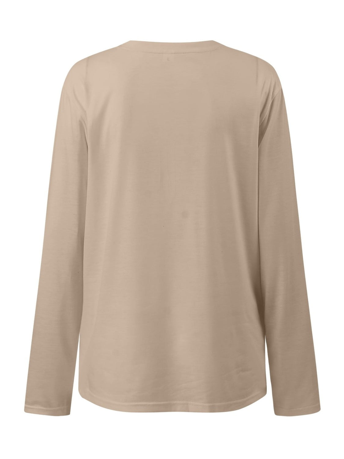 Ruched Round Neck Long Sleeve T-Shirt Long Sleeve Tops JT's Designer Fashion