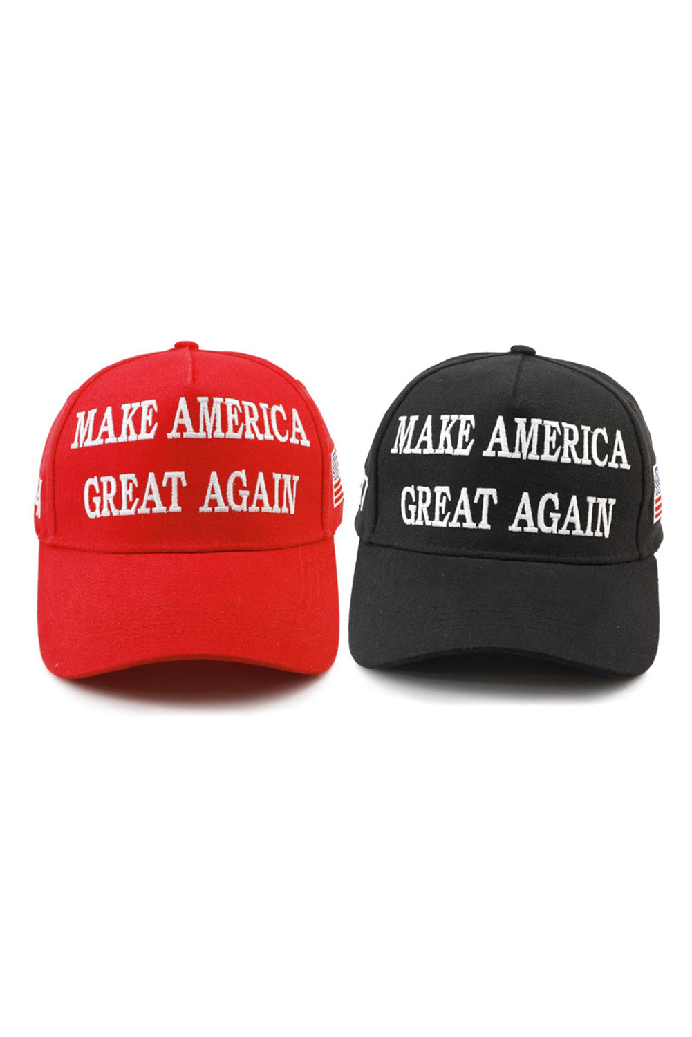 Fiery Red MAKE AMERICA GREAT AGAIN Embroidered Peaked Cap Hats & Caps JT's Designer Fashion