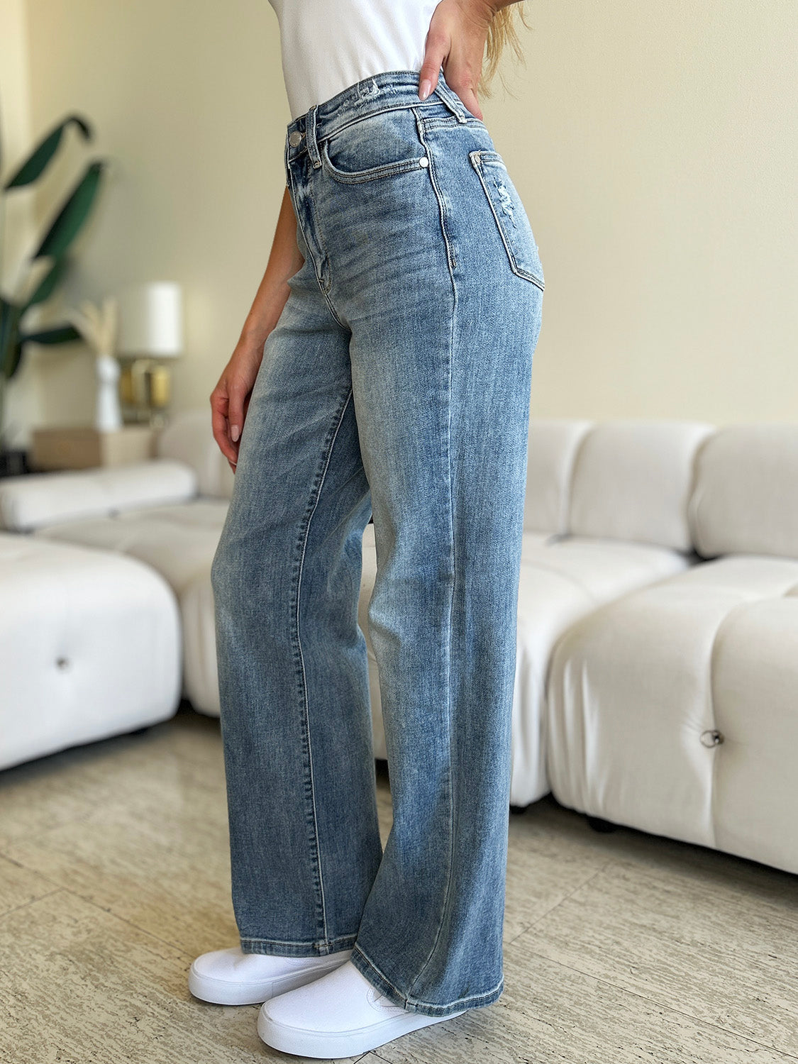 Judy Blue Full Size High Waist Straight Jeans High Waist Jeans JT's Designer Fashion