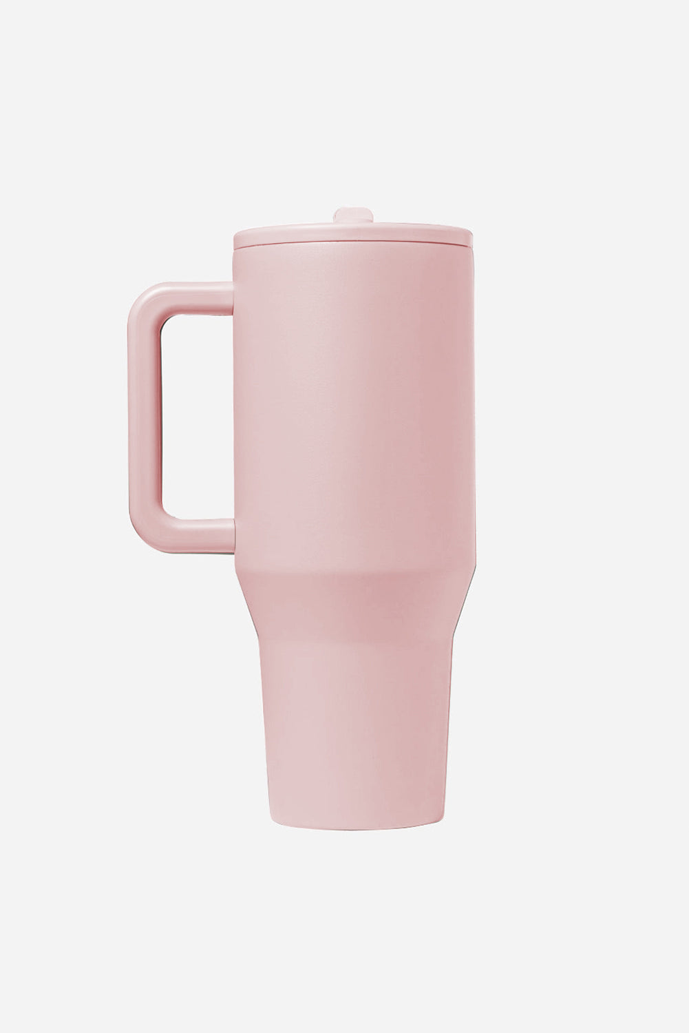 Light Pink Frosted Stainless Handle Large Vacuum Cup with Straw 40oz Tumblers JT's Designer Fashion