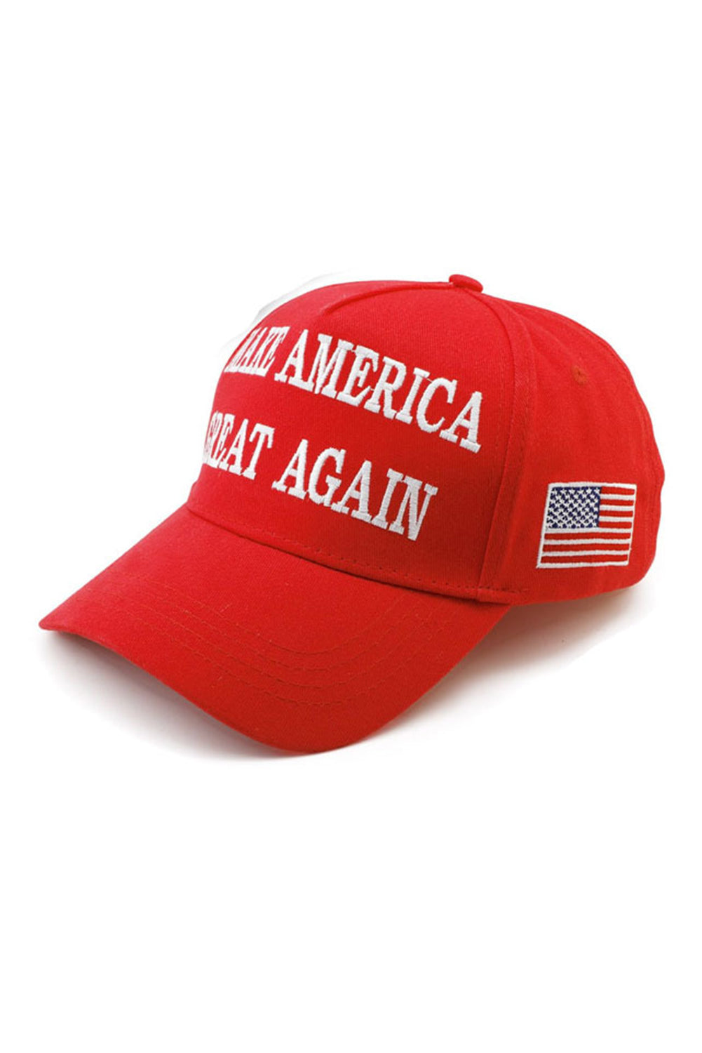 Fiery Red MAKE AMERICA GREAT AGAIN Embroidered Peaked Cap Hats & Caps JT's Designer Fashion