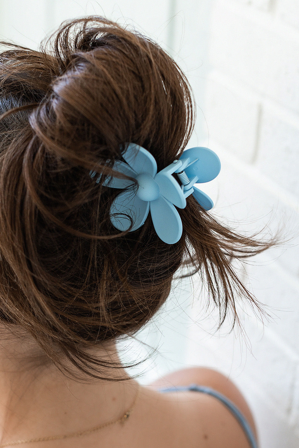 Sky Blue Flower Hair Claw Clip Headwear JT's Designer Fashion