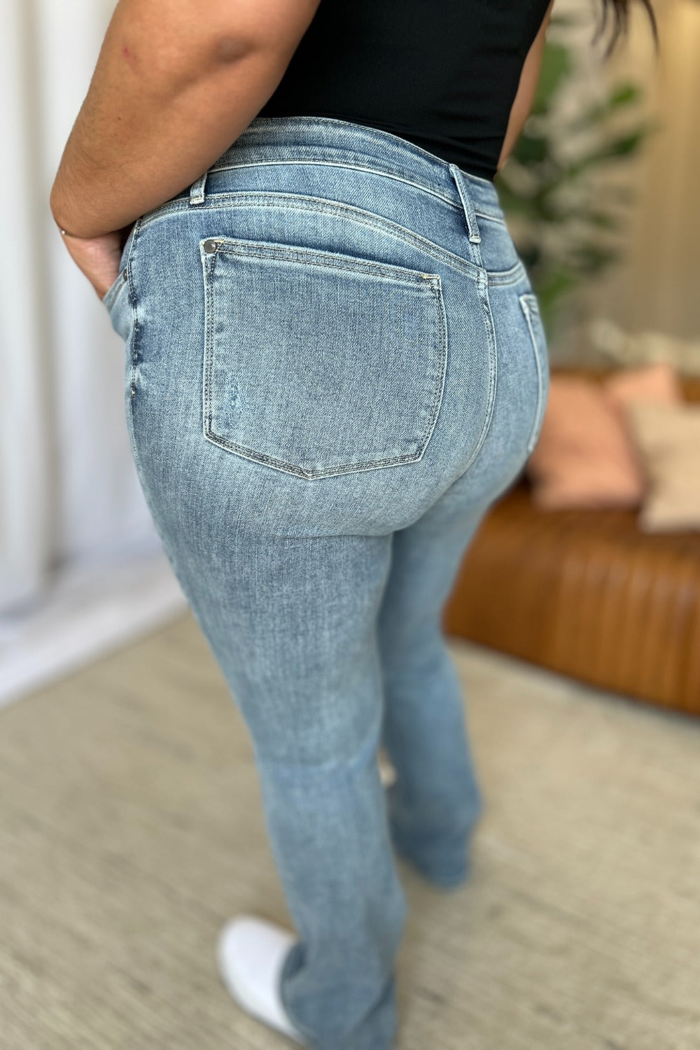 Judy Blue Full Size Medium Rise Bootcut Jeans Jeans JT's Designer Fashion