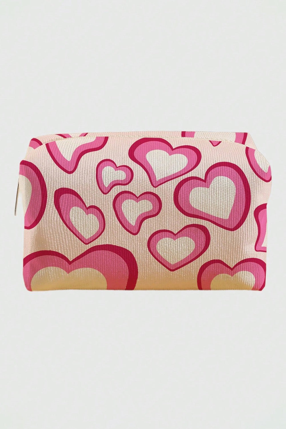 Pink Valentines Fashion Heart Printed Canvas Cosmetic Bag Makeup Bags JT's Designer Fashion