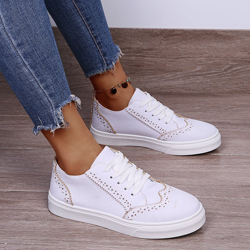 Suede Lace-Up Flat Sneakers Footwear JT's Designer Fashion