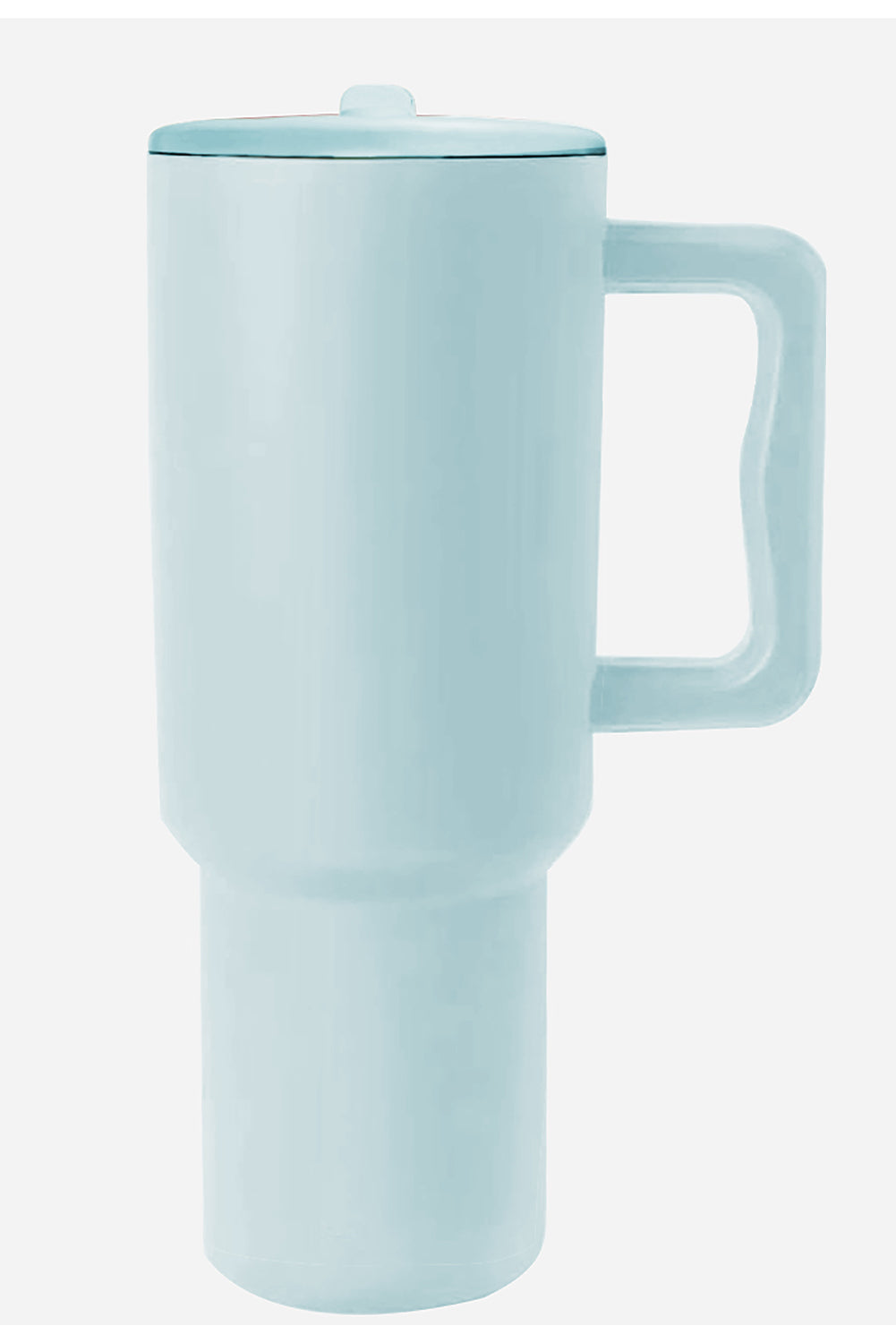 Mist Blue Frosted Stainless Handle Large Vacuum Cup with Straw 40oz Tumblers JT's Designer Fashion