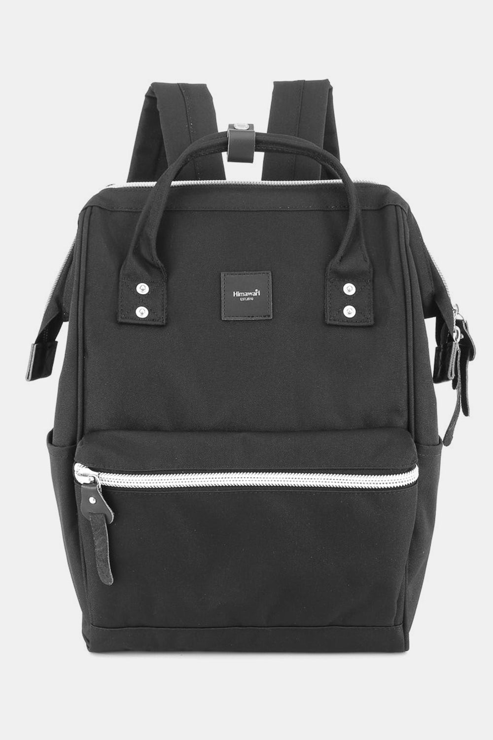 Himawari Water Resistant Canvas Backpack Bag with Side Pockets Black One Size Backpacks JT's Designer Fashion