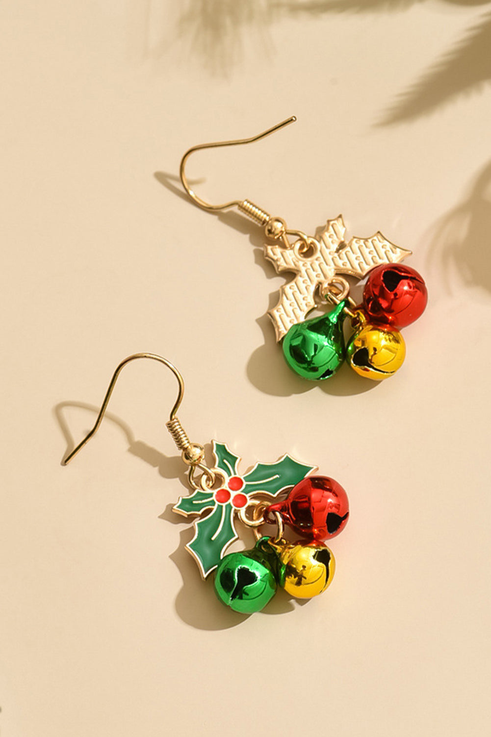 Gold Plated Christmas Jingle Bell Hook Earrings Jewelry JT's Designer Fashion