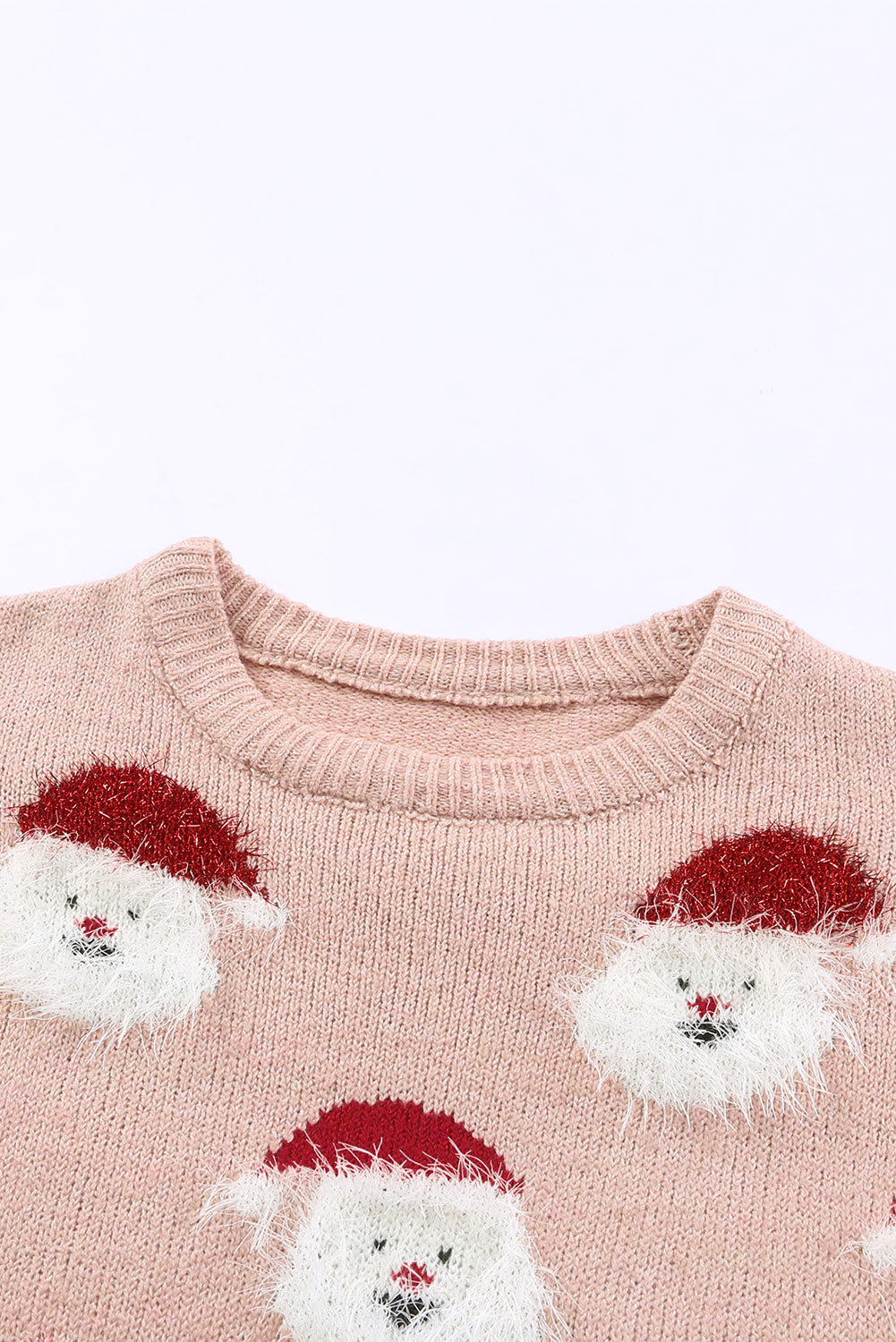 Pink Christmas Santa Claus Pullover Sweater Sweaters & Cardigans JT's Designer Fashion