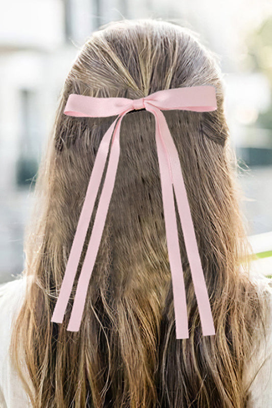 Pink Ribbon Bowknot Hair Clip Headwear JT's Designer Fashion