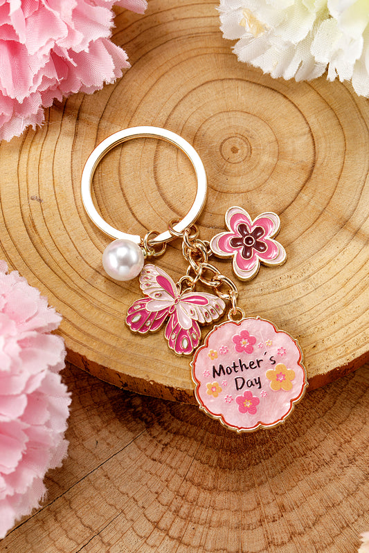 Bonbon Mothers Day Butterfly Flower Pearl Charm Alloy Keychain Other Accessories JT's Designer Fashion