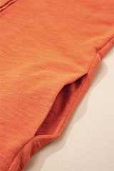 Grapefruit Orange U Neck Button Front Sleeveless Romper Jumpsuits & Rompers JT's Designer Fashion