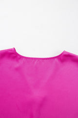 Bright Pink Silky V Neck Dolman Blouse Pre Order Tops JT's Designer Fashion