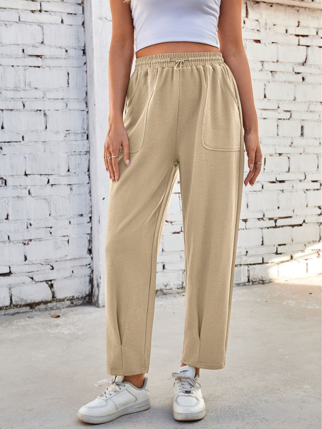 Lovelet Drawstring Pants with Pockets Pants & Culotte JT's Designer Fashion