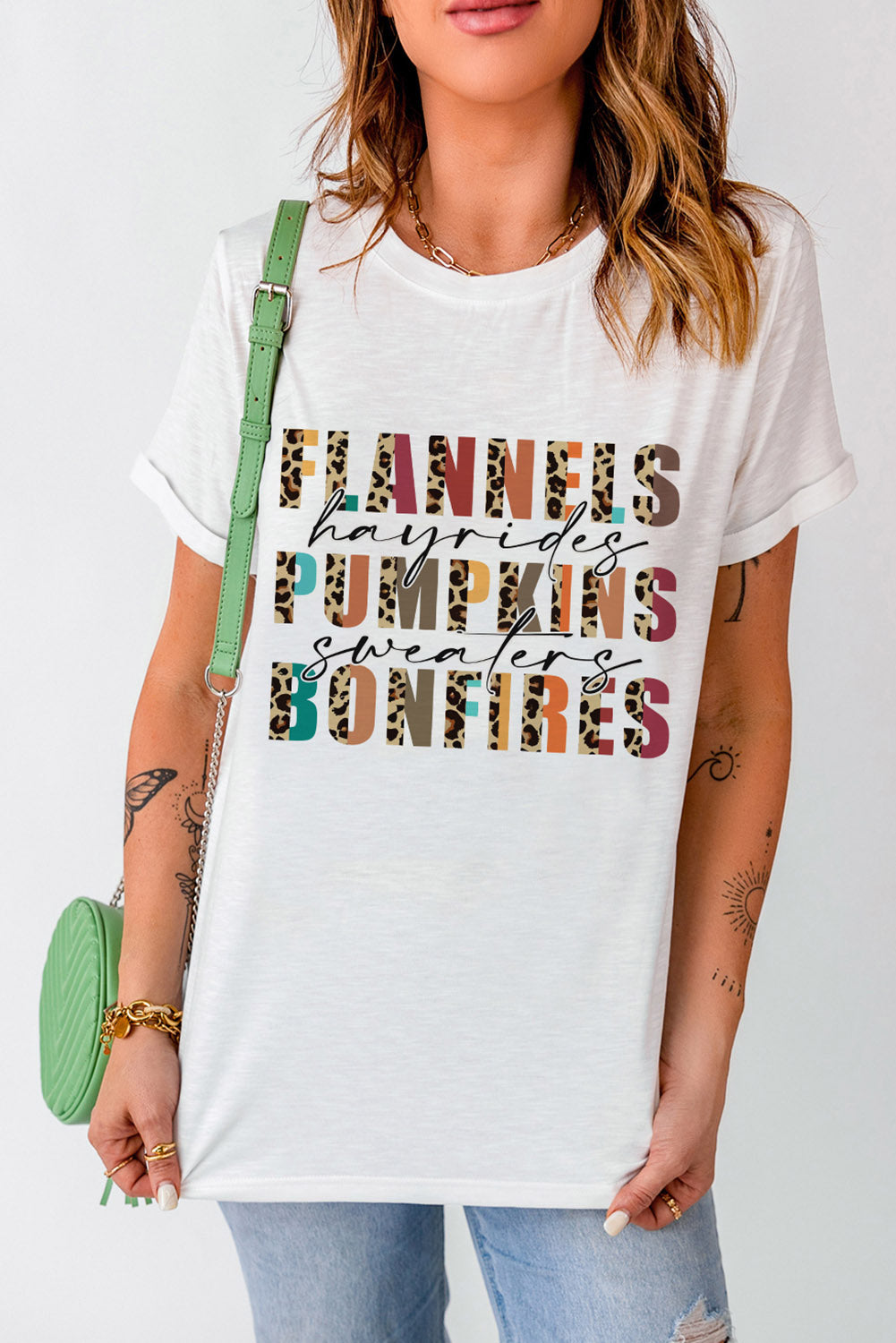 White Flannels Hayrides Pumpkins Sweaters Bonfires Tee Graphic Tees JT's Designer Fashion