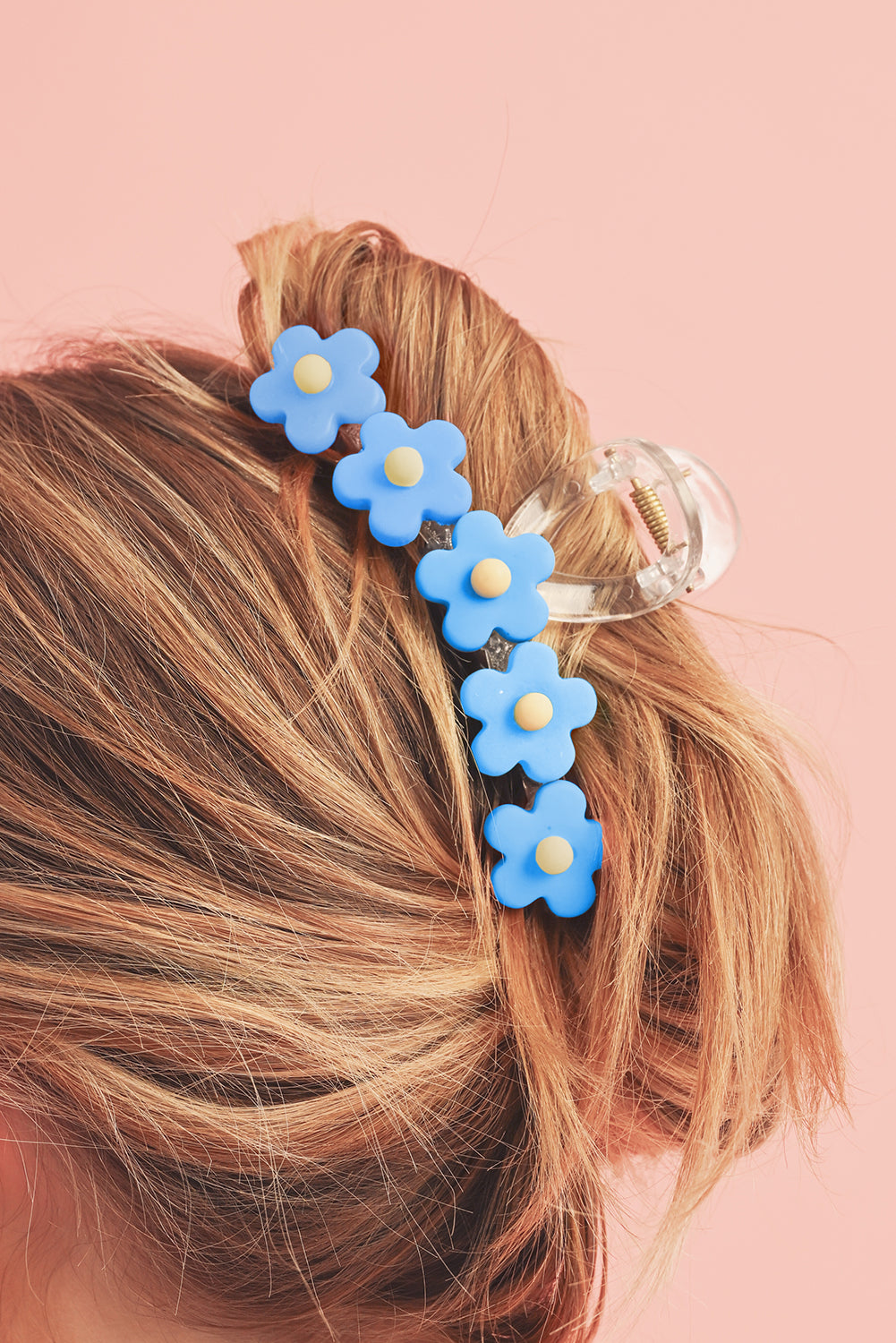 Light Blue Flowers Cute Hair Claw Clip Headwear JT's Designer Fashion