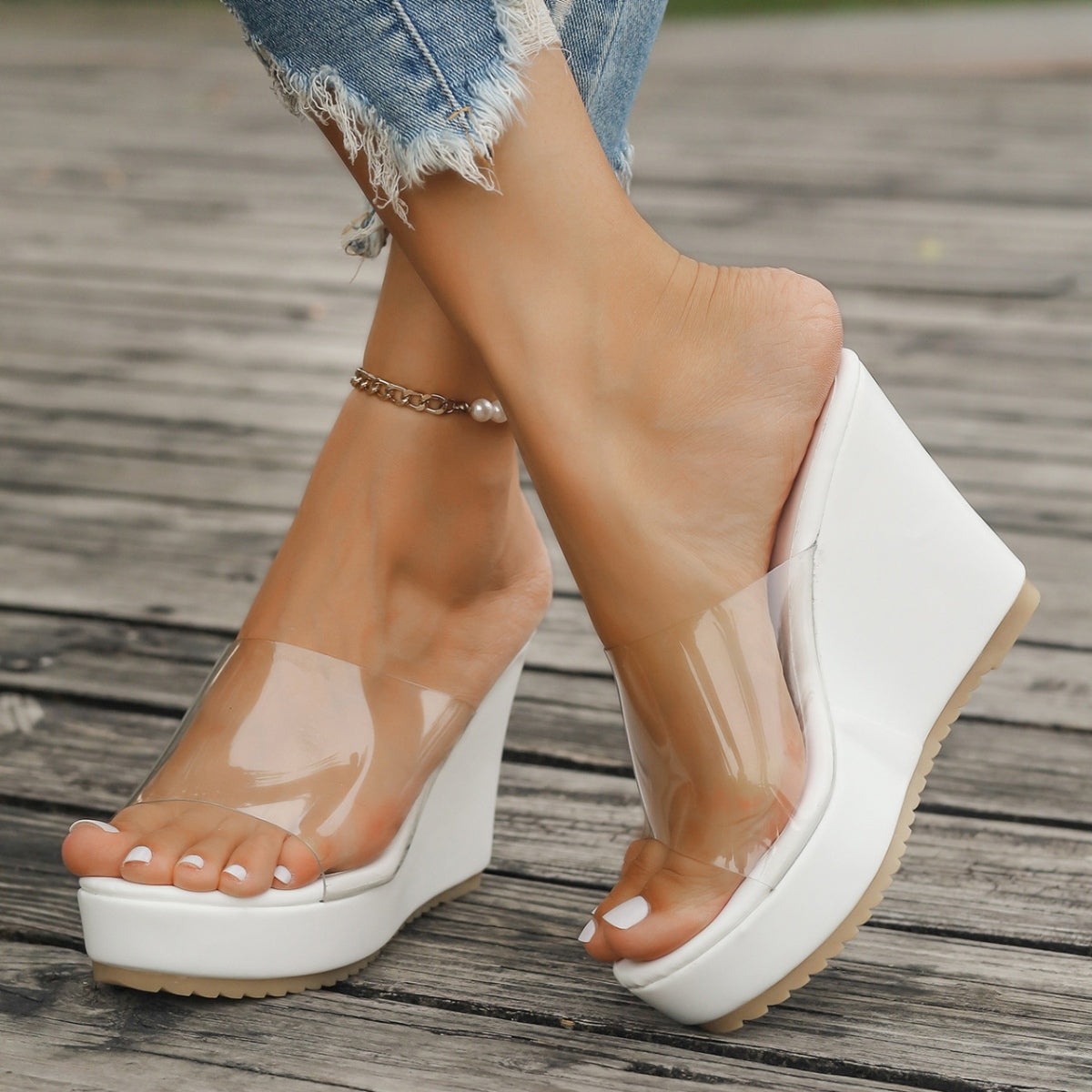 Open Toe Wedge Sandals Sandals JT's Designer Fashion