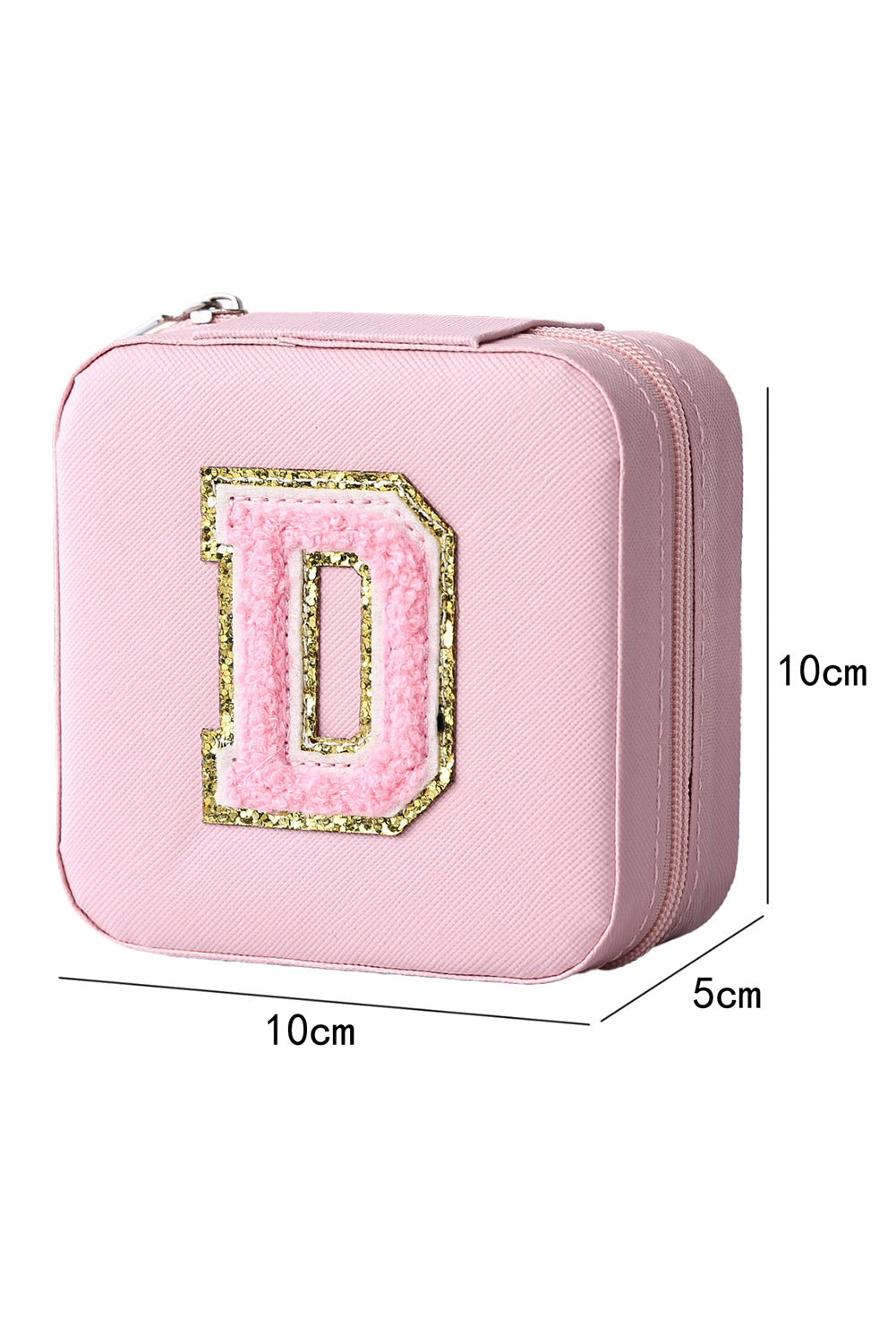 Pink Chenille D Letter Organized Jewelry Box Other Accessories JT's Designer Fashion