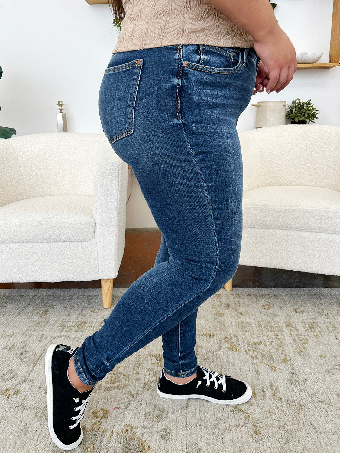 Judy Blue Full Size Classic Handsand Skinny Jeans Jeans JT's Designer Fashion