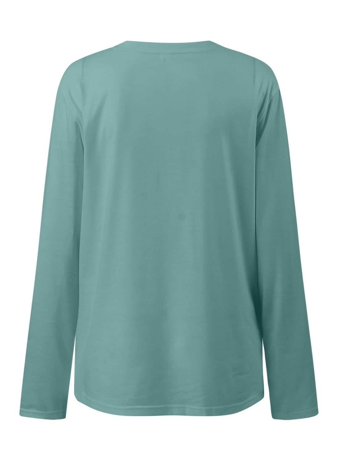 Ruched Round Neck Long Sleeve T-Shirt Long Sleeve Tops JT's Designer Fashion